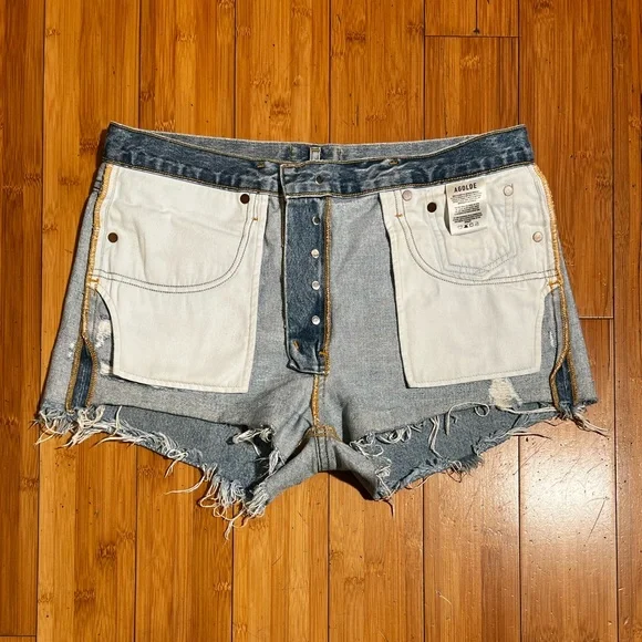 Agolde Parker Vintage Cut Off Distressed Jean Shorts Size 29 - Picture 9 of 15